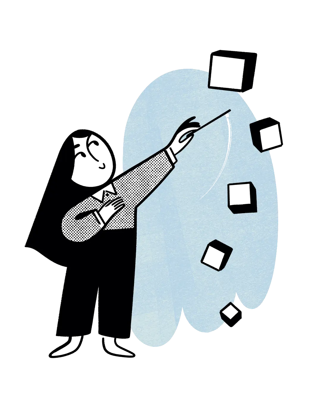 frau-zaubert-mit-bloecken