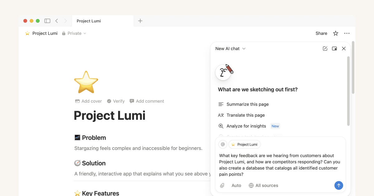 Erste Schritte mit deinem persönlichen Agenten in Notion