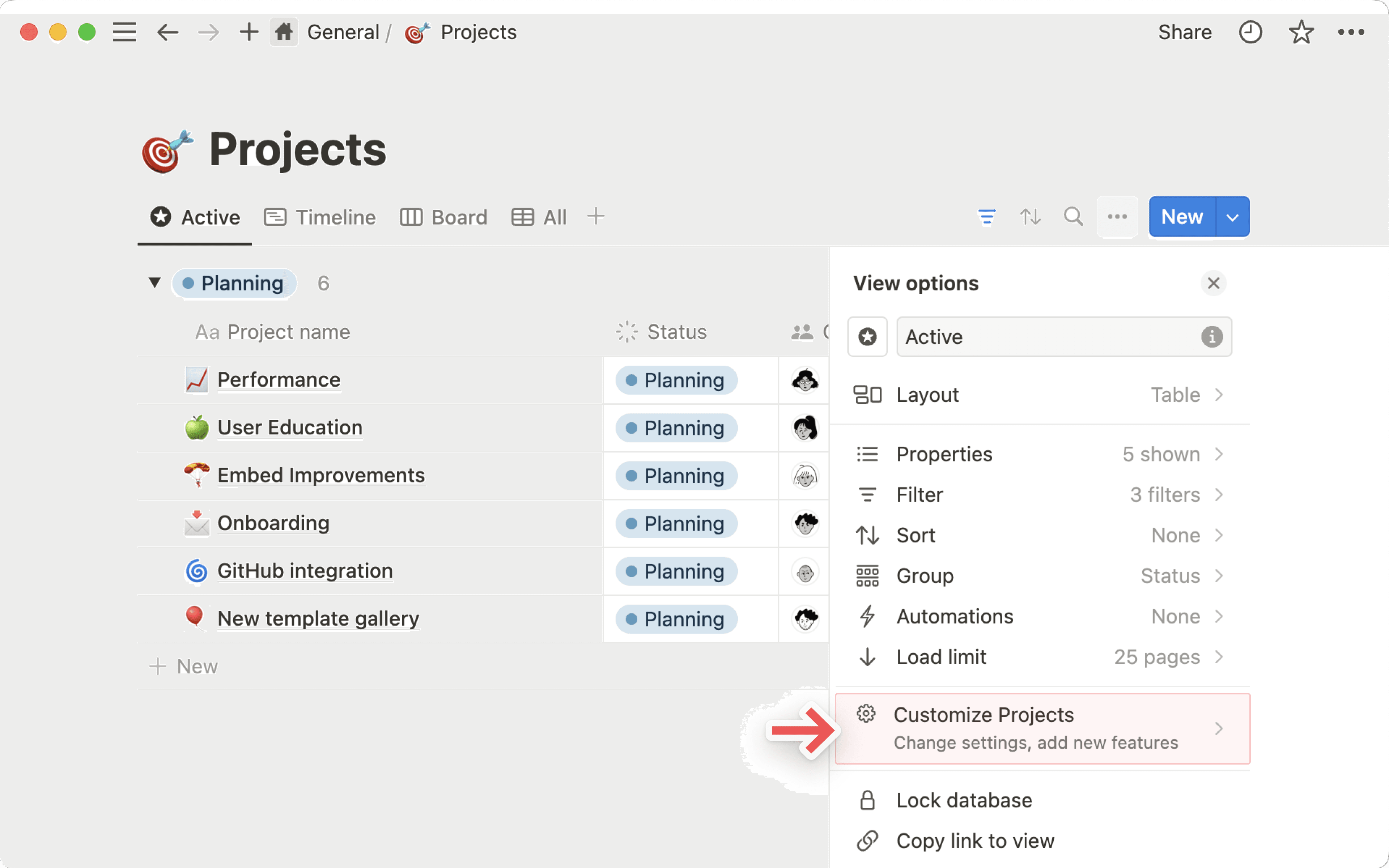 hc: Datenbank konfigurieren