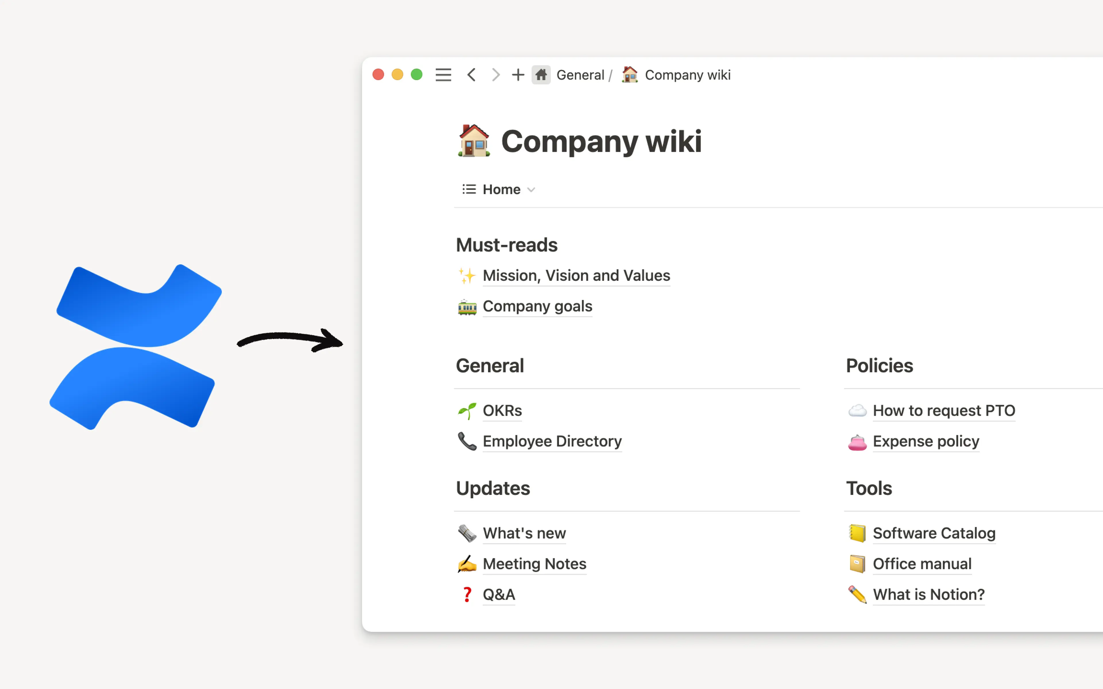 HC: Confluence-Import