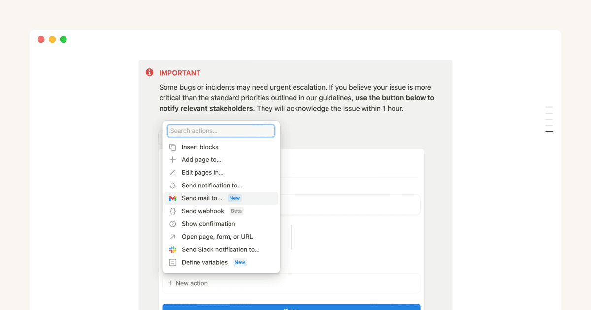 Benachrichtige Personen umgehend – mit nur einem Klick auf einen Button