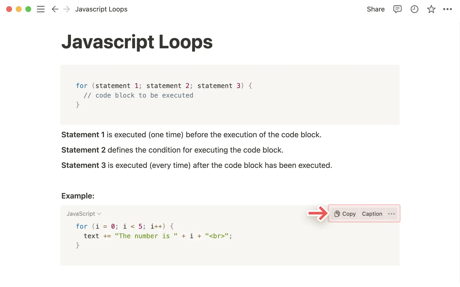 Code kopieren und beschriften