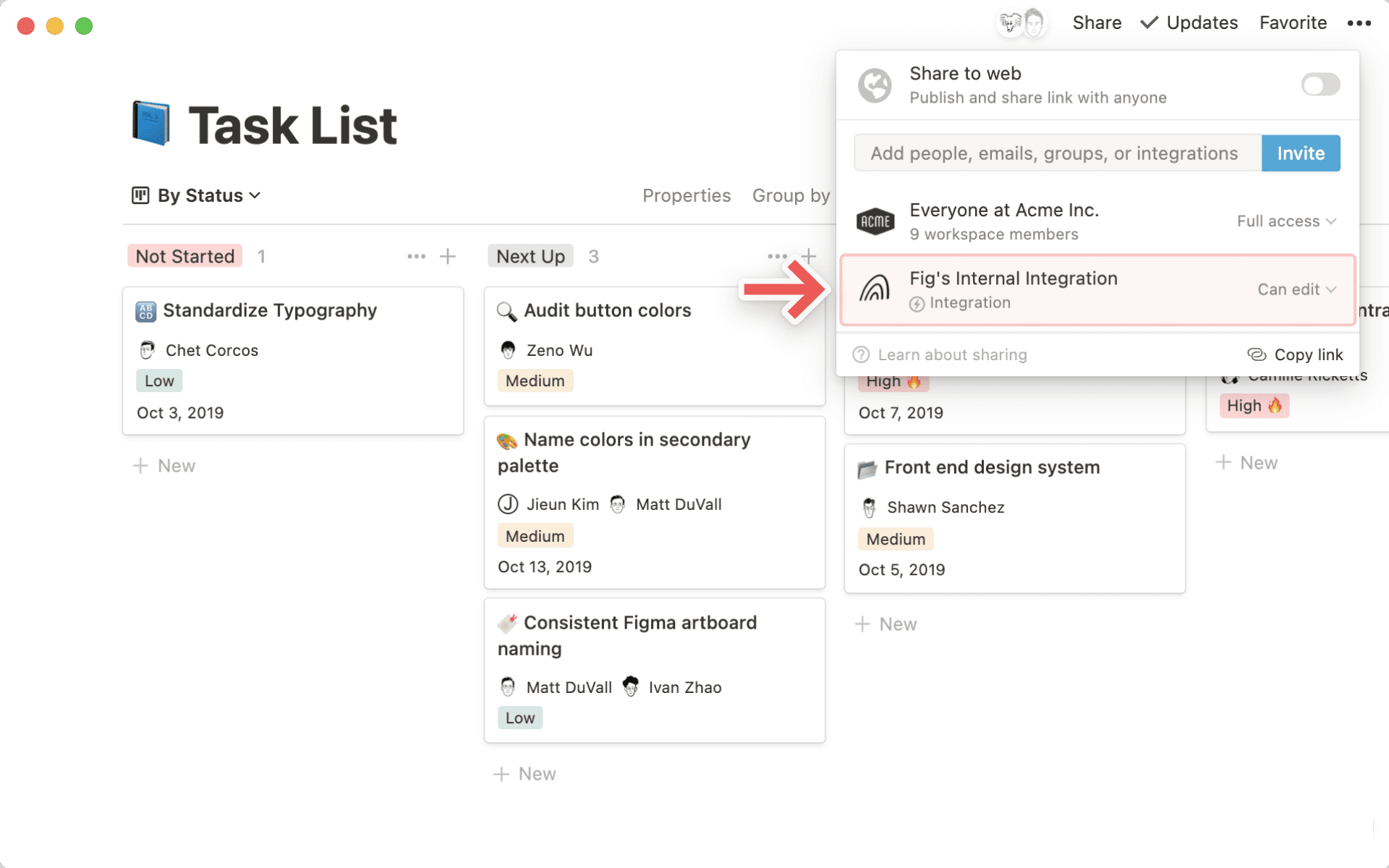 Integrationen hinzufügen und verwalten - Integrationsmenü