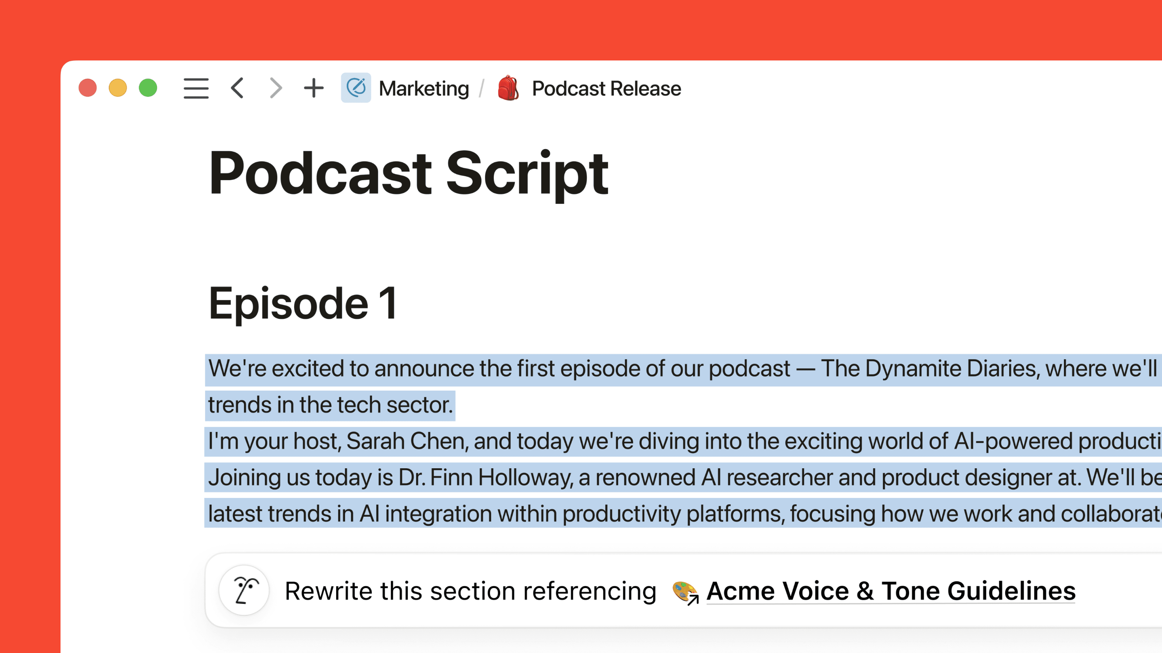 Erstelle Dokumente in deinem eigenen Stil