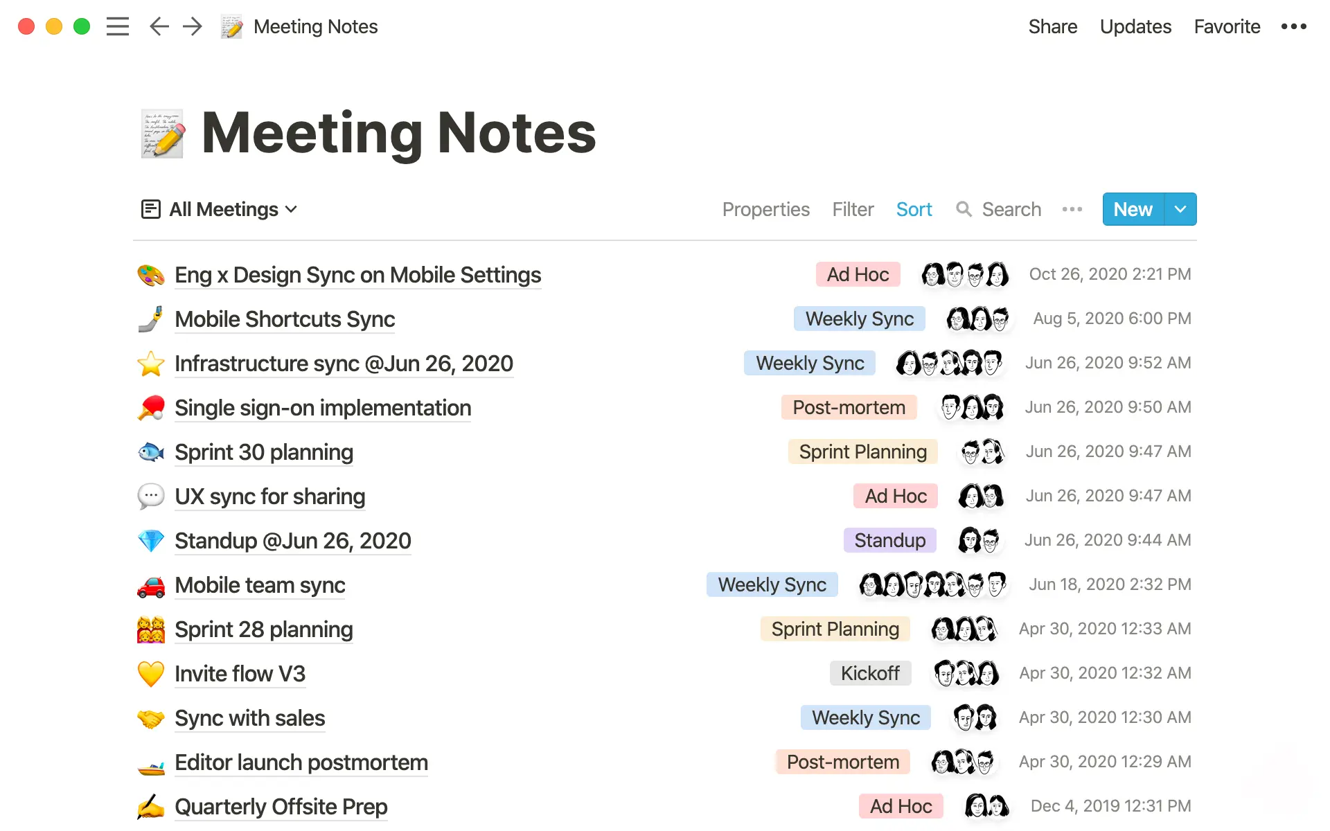 Meeting notes template