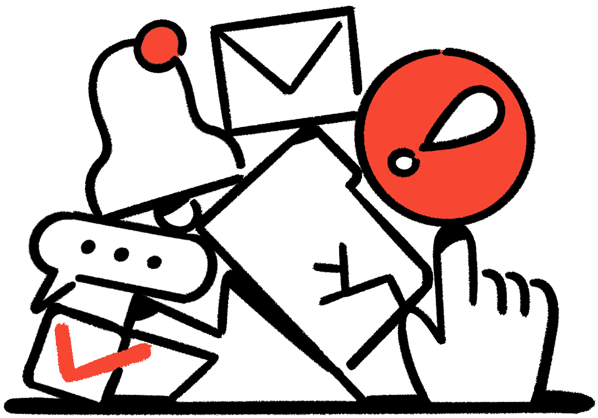 Spot-Illustration: Ausweitung (Rot)