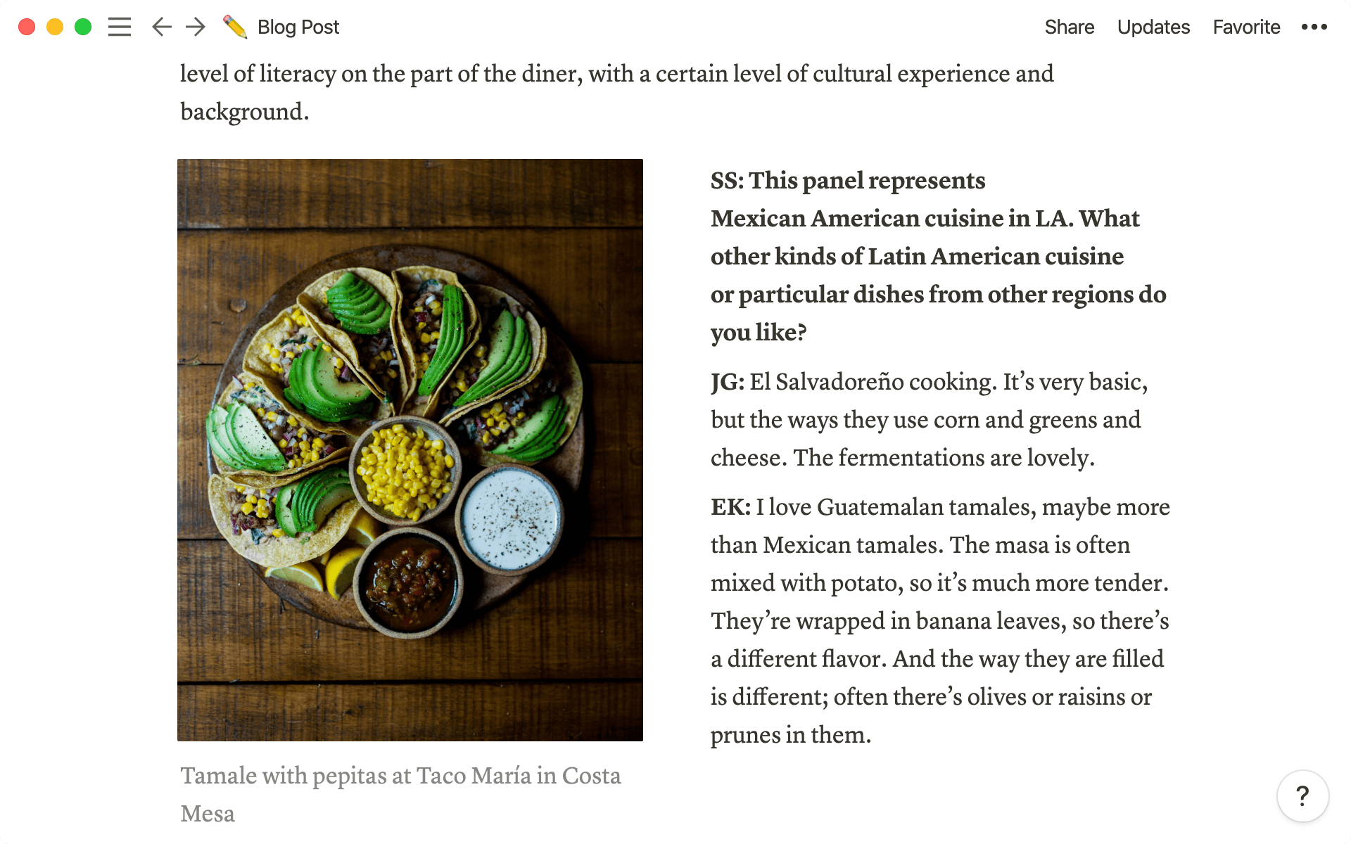 Text, Bilder, externe Links, Spalten und mehr fließen in deinem Notion-Blogbeitrag zusammen.