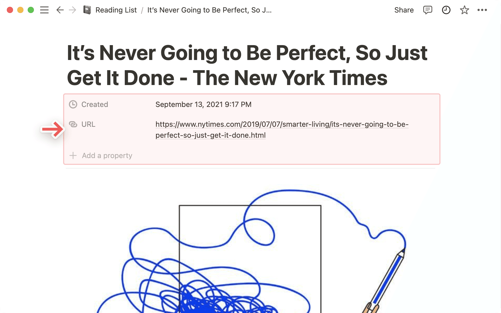 Ausgeschnittener Artikel