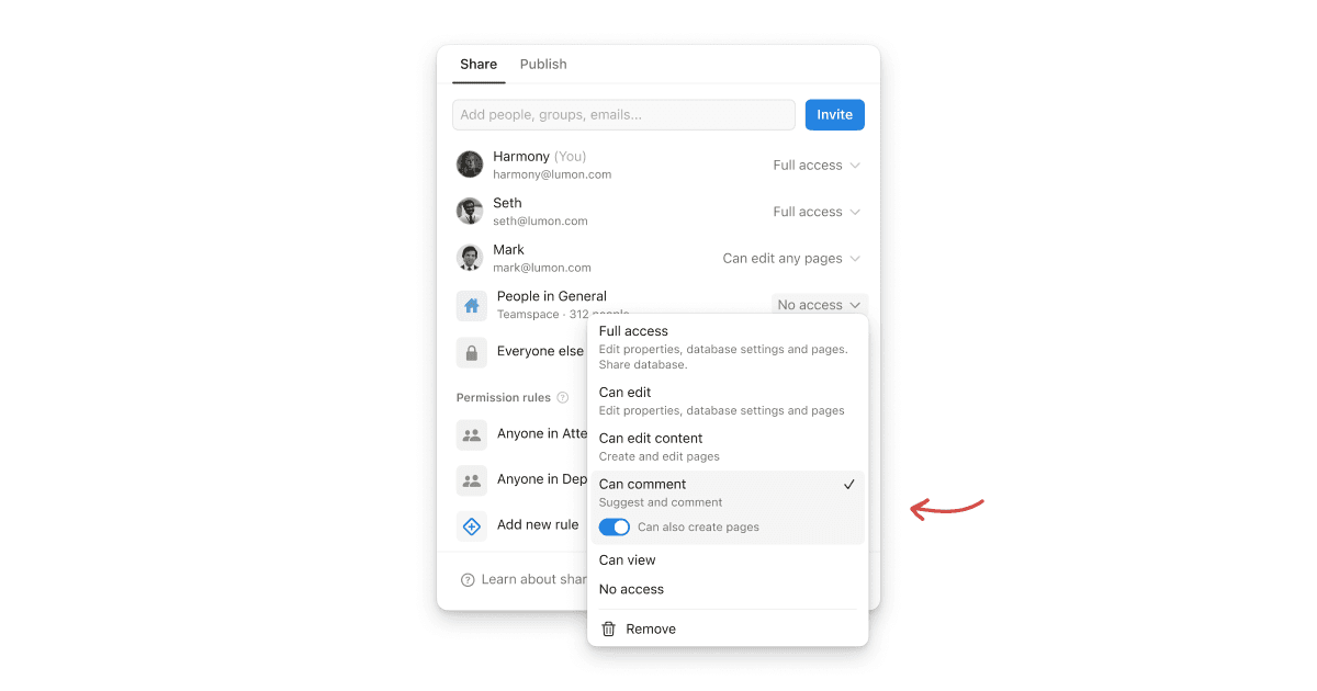 Neue Berechtigung: „Kann Seiten erstellen“