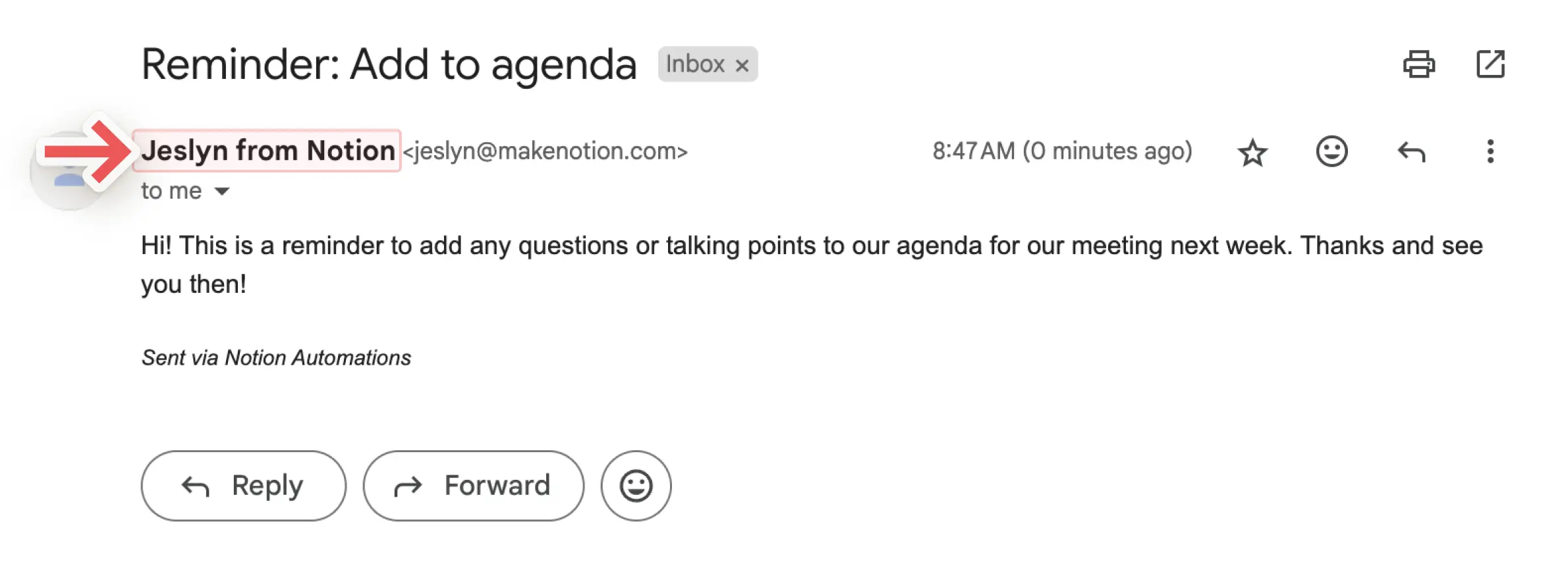 hc: Anzeigename für Gmail-Automatisierung
